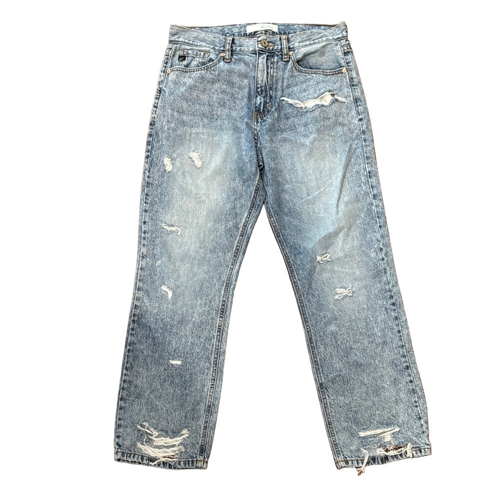 KanCan Estilo distressed straight leg jeans, size 27